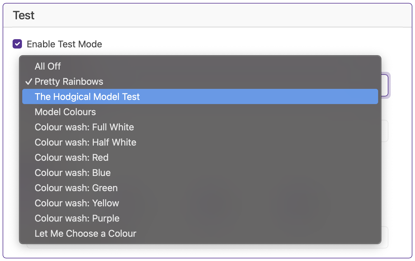 Test Presets