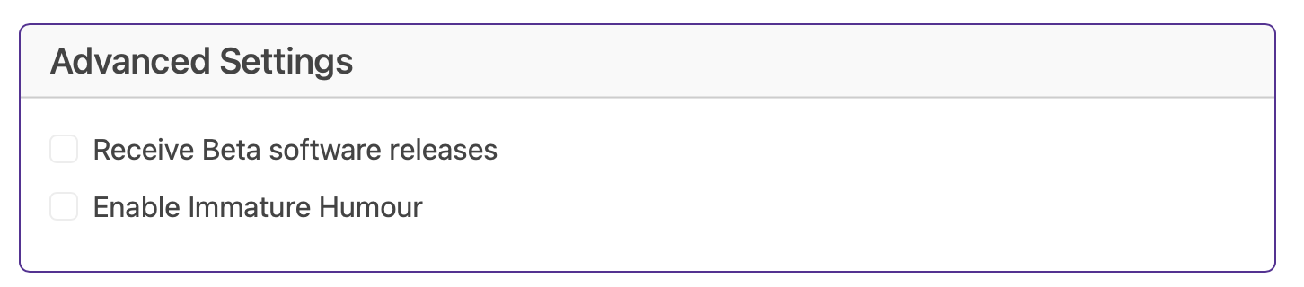 Baldrick17 Web Interface Advanced
