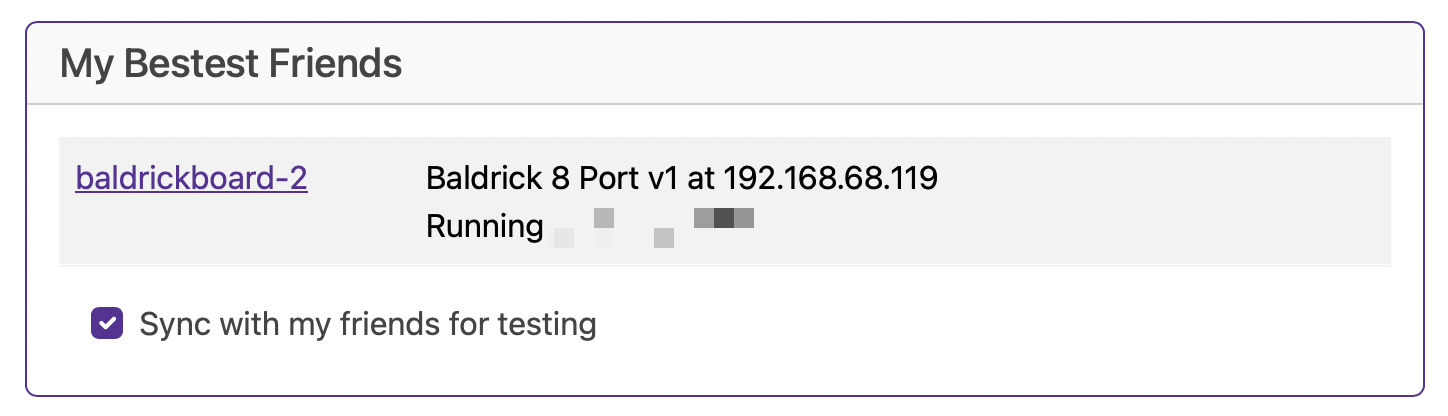 Baldrick17 Web Interface Friends