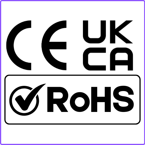 CE, UKCA, and RoHS Certification Logos
