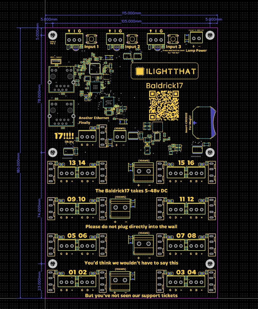 Large Baldrick Board Dimensions