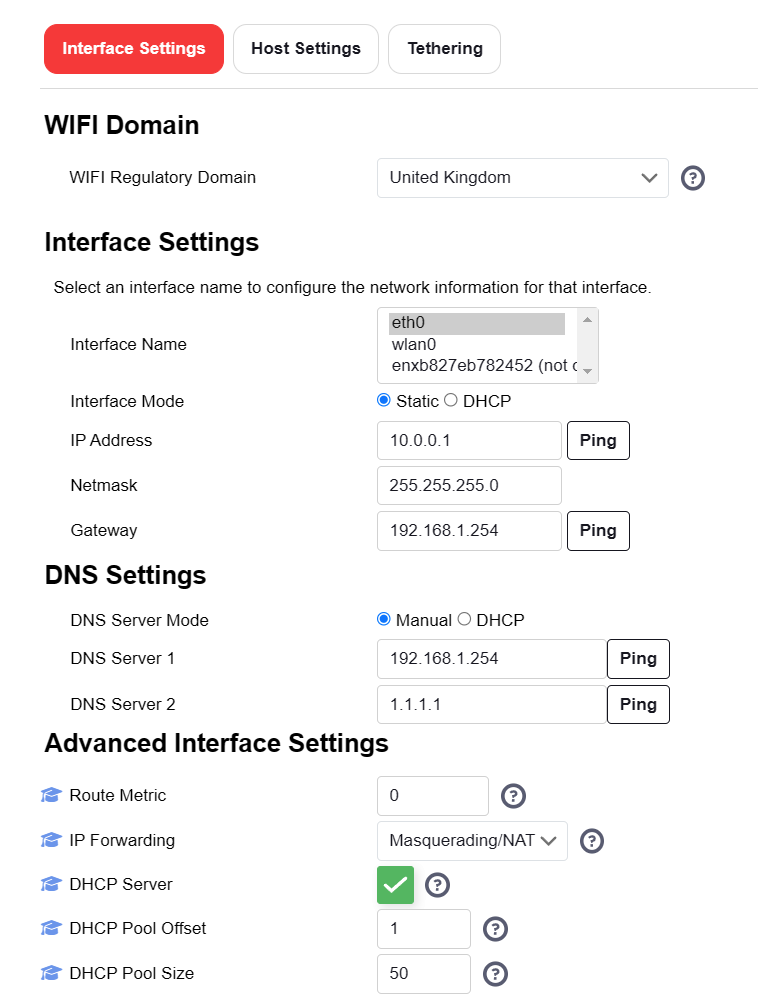FPP Network Configuration