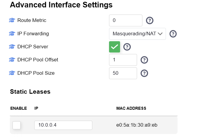 FPP DHCP Reservation