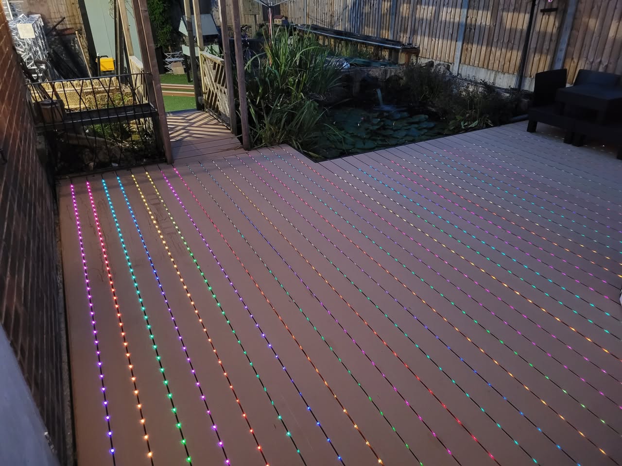 Decking display with Baldrick Boards