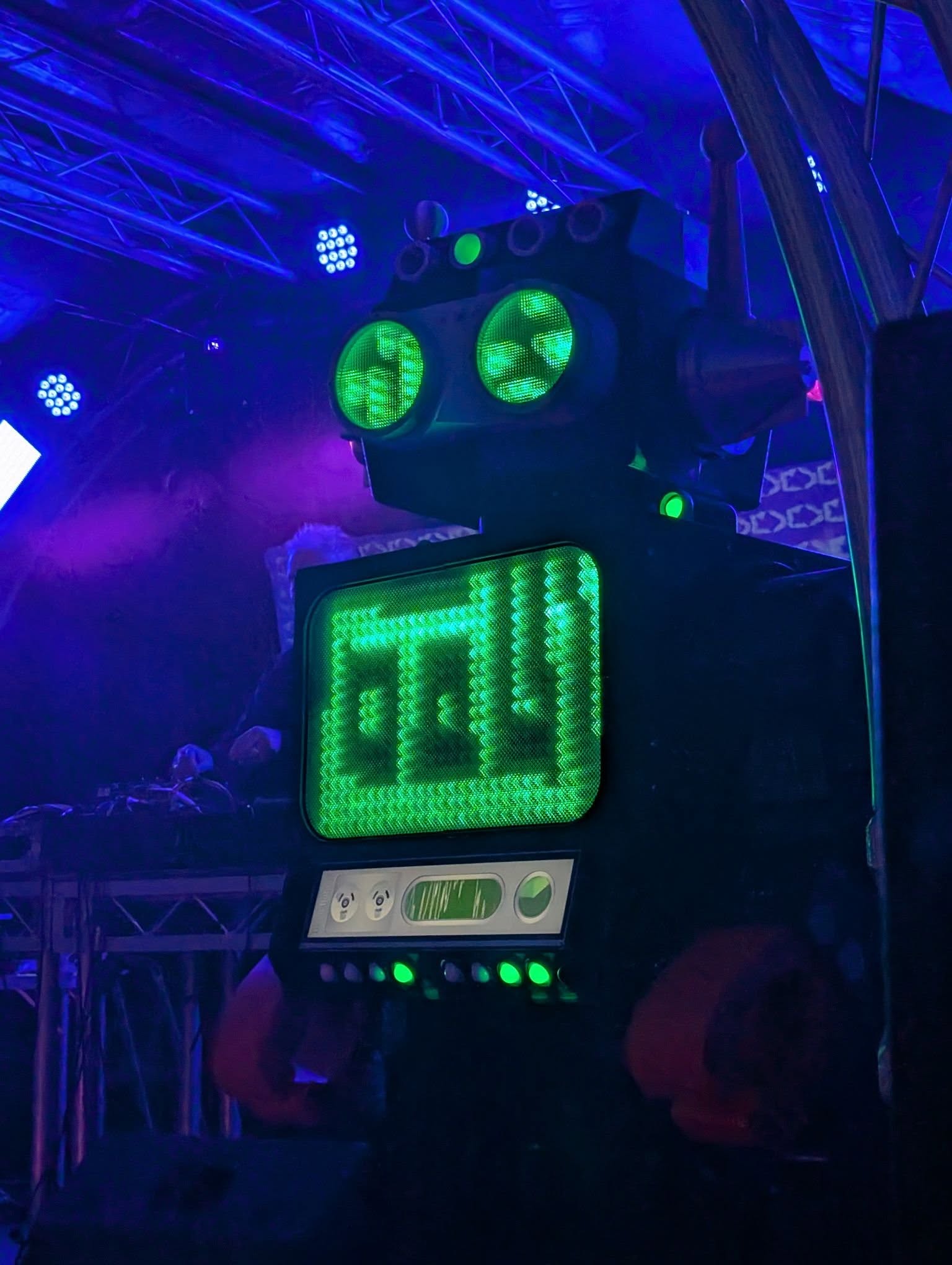 Giant Disco Robot display with Baldrick Boards